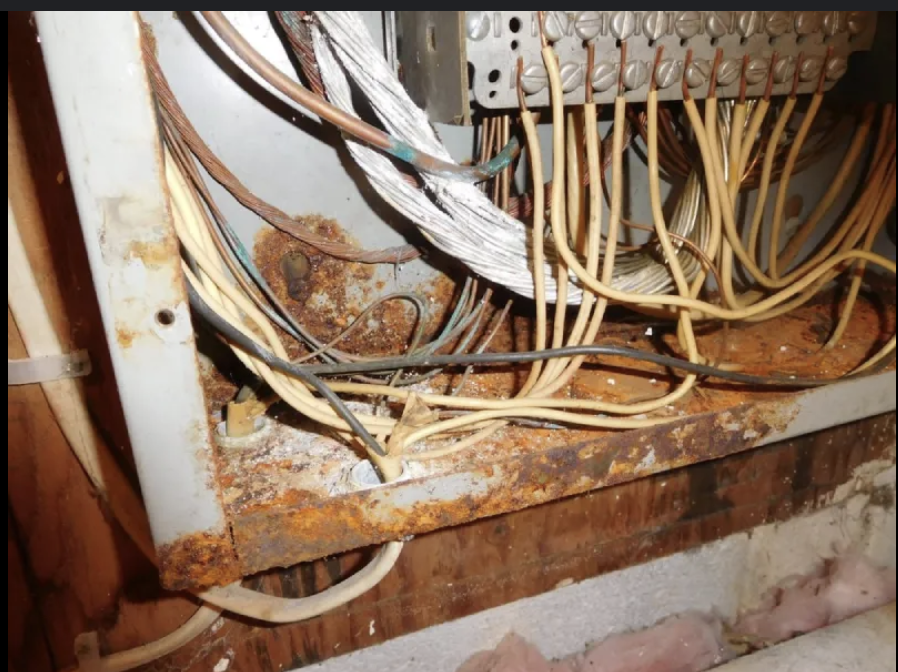 Inspect your electrical panel for signs of rust or corrosion. This means it's time for a replacement!